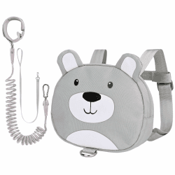🐻 Bebamour Tier-Kleinkind-Rucksack mit Sicherheitszügeln und Mini-Tasche