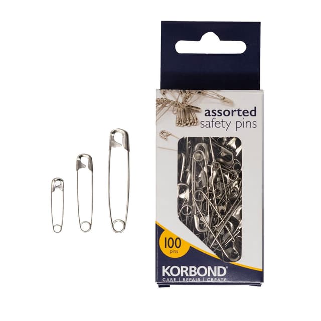 🧷 Korbond 2 x 50 Stück Sicherheitsnadeln Verschiedene Größen | Sonderangebot!
