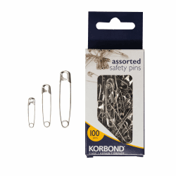 🧷 Korbond 2 x 50 Stück Sicherheitsnadeln Verschiedene Größen | Sonderangebot!