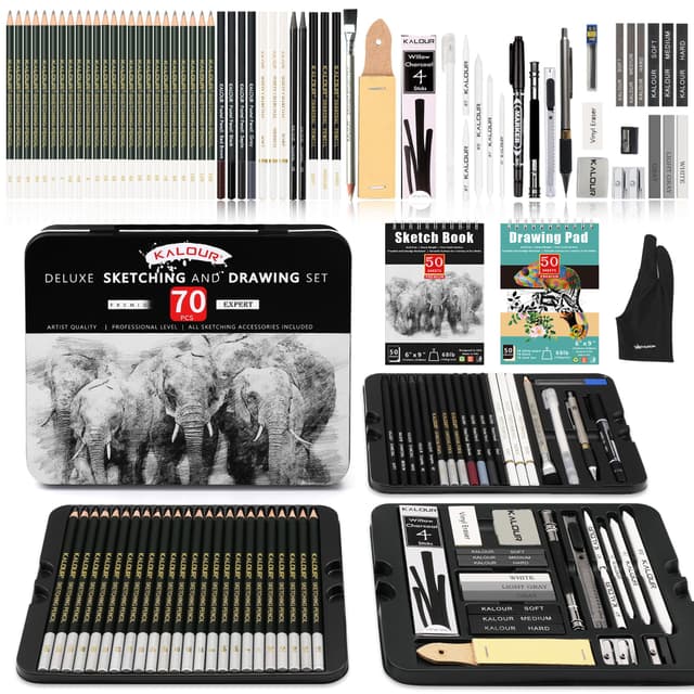 🎨 KALOUR 72-teiliges Skizzenzeichnungsstift-Set 🖌️
