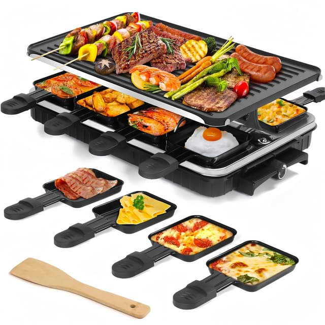 2-in-1 Raclette Grill für Indoor Familienfeiern und BBQ 🧀🔥