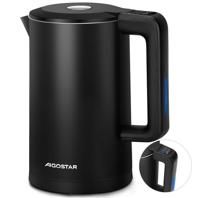 Aigostar - Edelstahl Wasserkocher mit Temperatureinstellung 40°C-100°C 🍵🔥