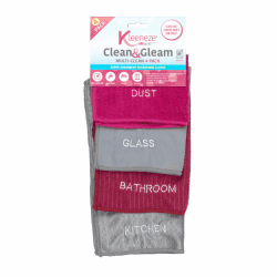 🌟 Mega-Angebot! Kleeneze KL068118EU Staubtücher - 4er-Pack Mikrofaser-Reinigungstücher