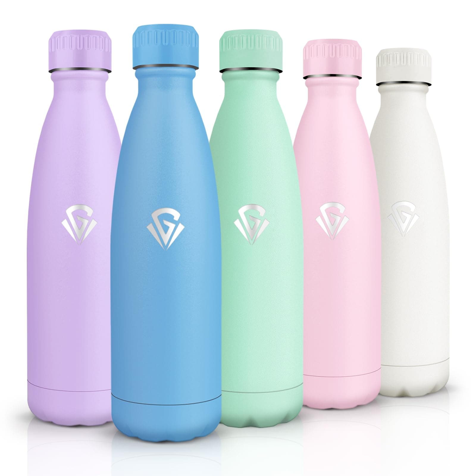 🌟 HoneyHolly Trinkflasche Edelstahl, 500ml BPA-frei - Himmelblau - 500ml 500 ml 🌟