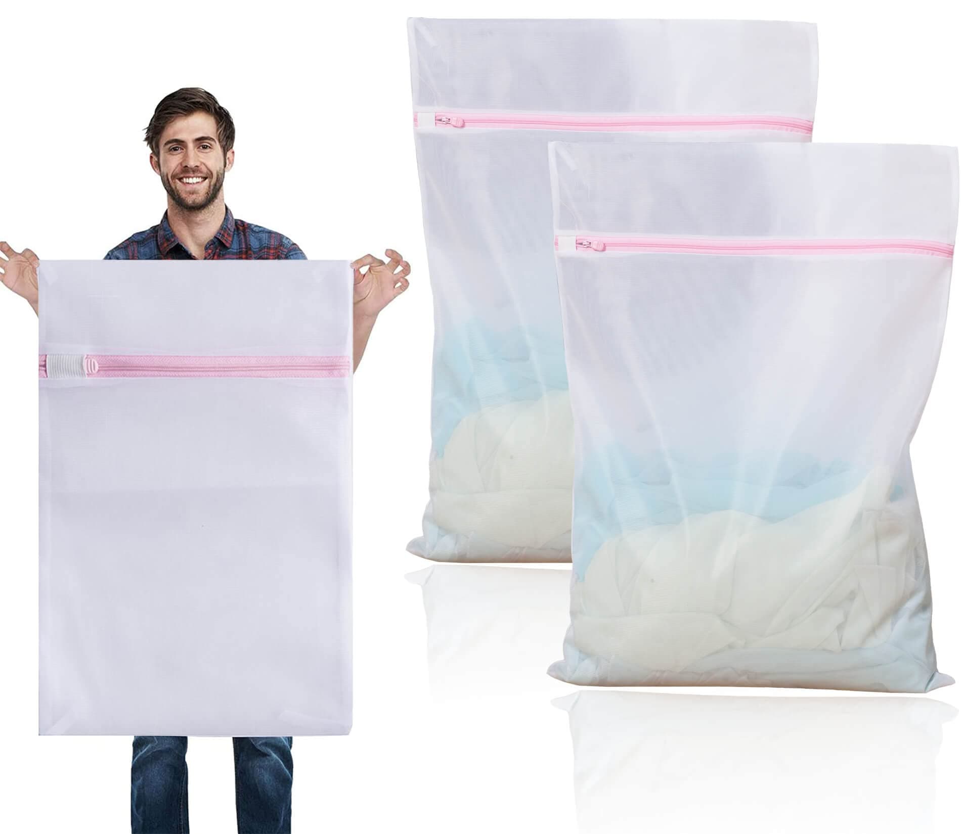 XXL Wäschenetz Groß, 2 Stück 90x60cm Wäschesack - Multifunktionaler Wäschebeutel