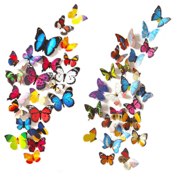 🦋 80 Stück 3D Schmetterlinge Deko Schmetterling Wandaufkleber 🦋