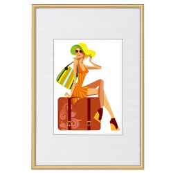 🖼️🌟 WOLTU Bilderrahmen 10x15 cm Fotorahmen aus Kunststoff mit Passepartout, Gold 10x15 Gold 🌟🖼️