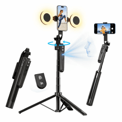 📸 yAyusi 360° Drehung Auto Face Tracking Stativ mit Licht 🌟