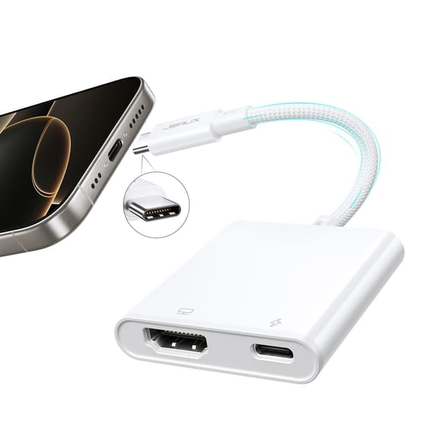 🔌 JSAUX USB C auf HDMI Digital AV Adapter, 4K HDMI und 100W PD-Ladung, Sync HDTV/Monitor 📺