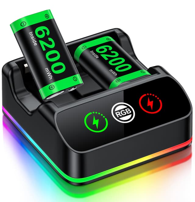 2 X 6200mWh Akku für Xbox Series X Controller 🎮🔋