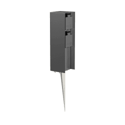 LEDscom.de Garten-Steckdosen-Säule POMI mit Erdspieß für außen, IP44, 2-Fach, anthrazit, eckig, 23cm 1 Stück (1er Pack) Anthrazit 🌿🔌