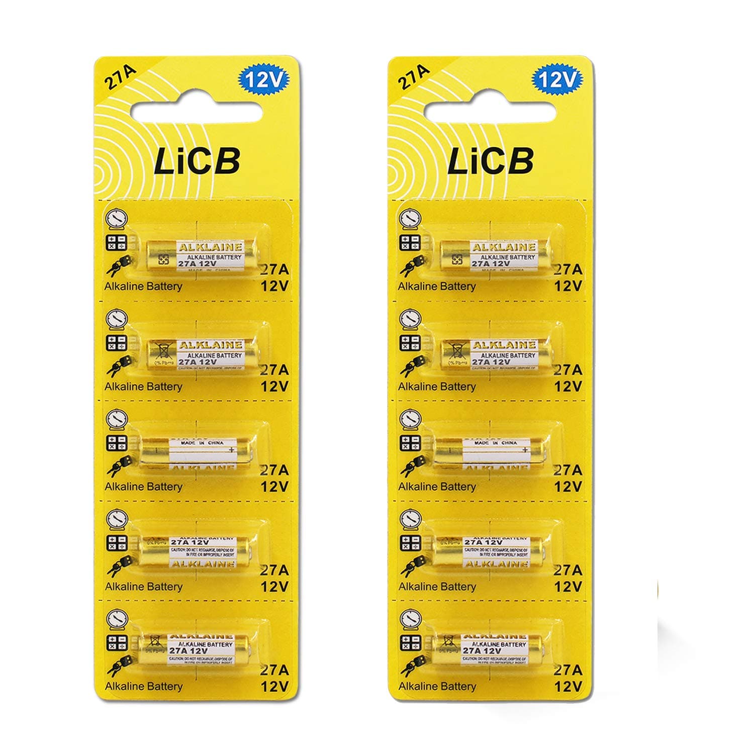 LiCB 10 Stück 27A 12V Alkaline Batterie 🌟 3 Jahre Lagerfähigkeit 🚀