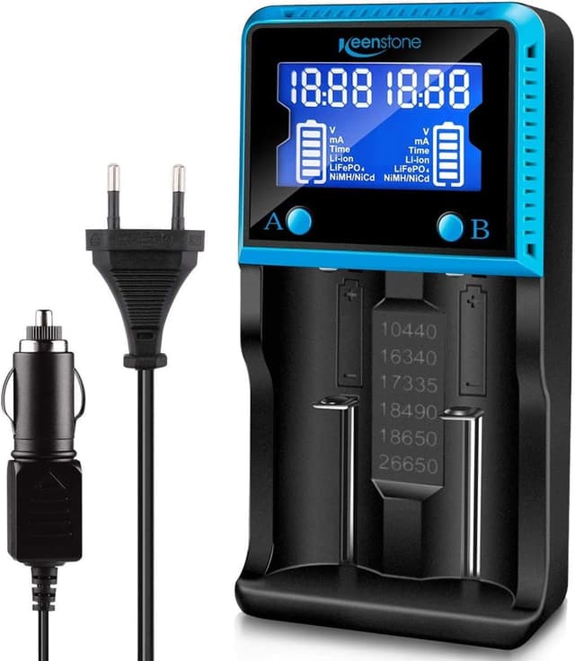 Universal Akku Ladegerät mit LCD-Anzeige ⚡️ Schnell Aufladen Batterieladegerät