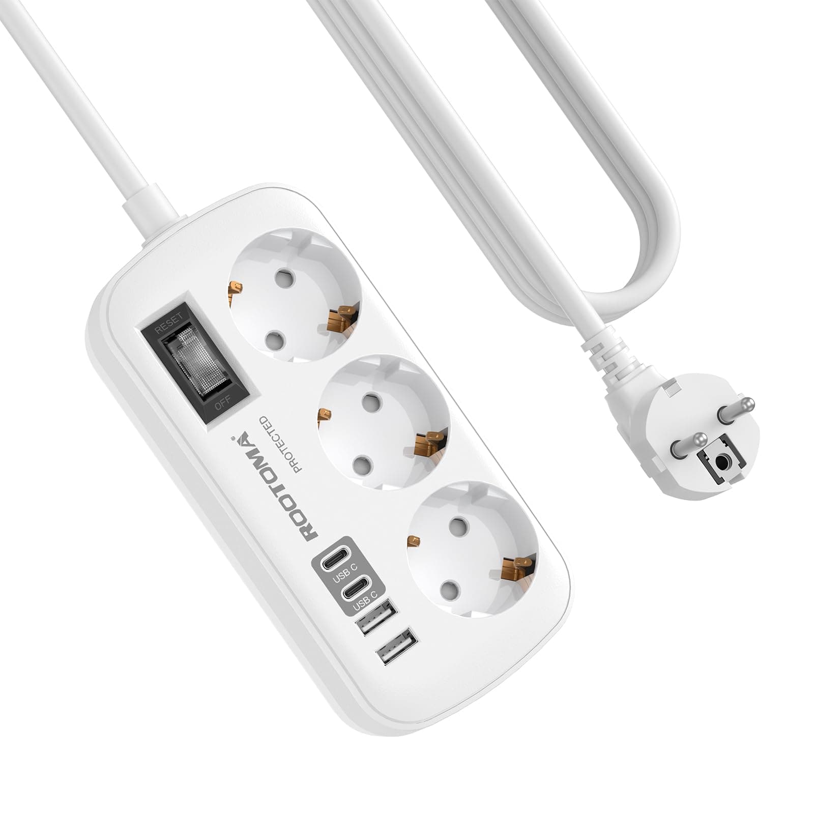 3 Fach Steckdose mit Überspannungsschutz und 4 USB 📱🔌⚡