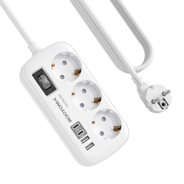 3 Fach Steckdose mit Überspannungsschutz und 4 USB 📱🔌⚡