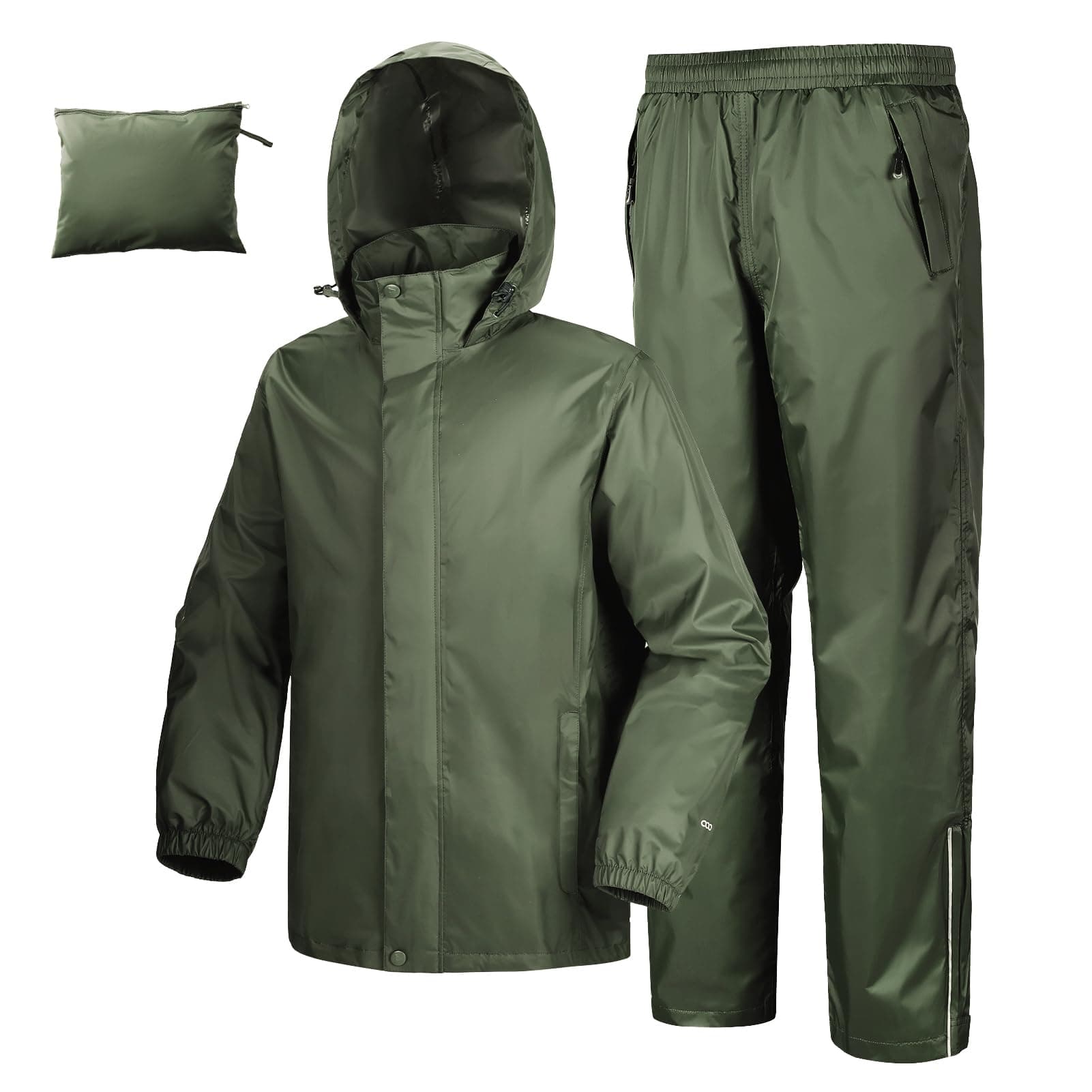 33,000ft Herren Damen Regenanzug 🌧️ Wasserdichter Regenkombi Packbare Winddichte Regenkleidung