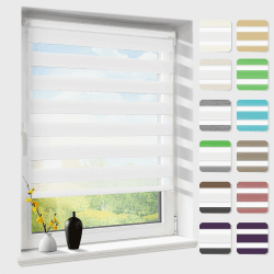 Doppelrollo Klemmfix ohne Bohren, Duo Rollos für Fenster & Tür, Version 2025 Weiß B80 x H200cm 🌞