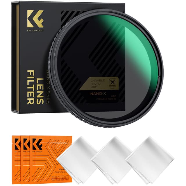 K&F Concept Nano X-Serie ND Filter 105mm Variabler Graufilter ND2-32 (1-5 Stop) Neutral Graufilter ❤️