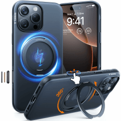 TORRAS 360° Ostand O3 Fitness für iPhone 16 Pro Hülle mit MagSafe - Schwarz