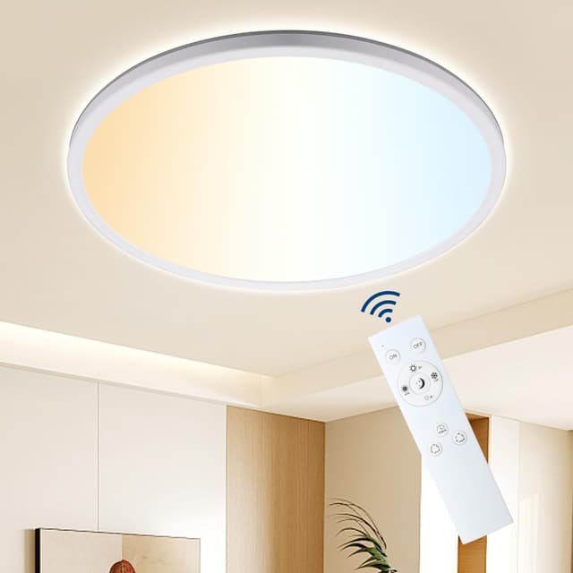 ONDTA LED Deckenleuchte Dimmbar 45W, 2700K-6500K 6000LM Deckenlampe Wohnzimmer