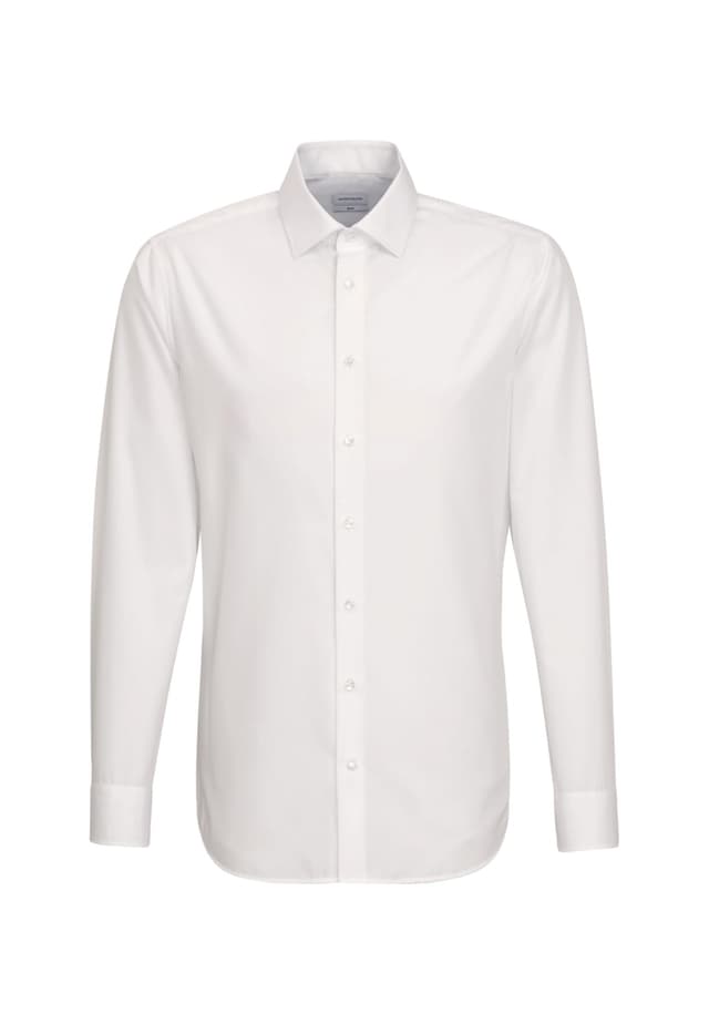 👔 Seidensticker Herren Business Hemd Shaped Langarm Kentkragen Bügelfrei 100% Baumwolle Single Weiß(675198) 41 - Angebotspreis 40.27€