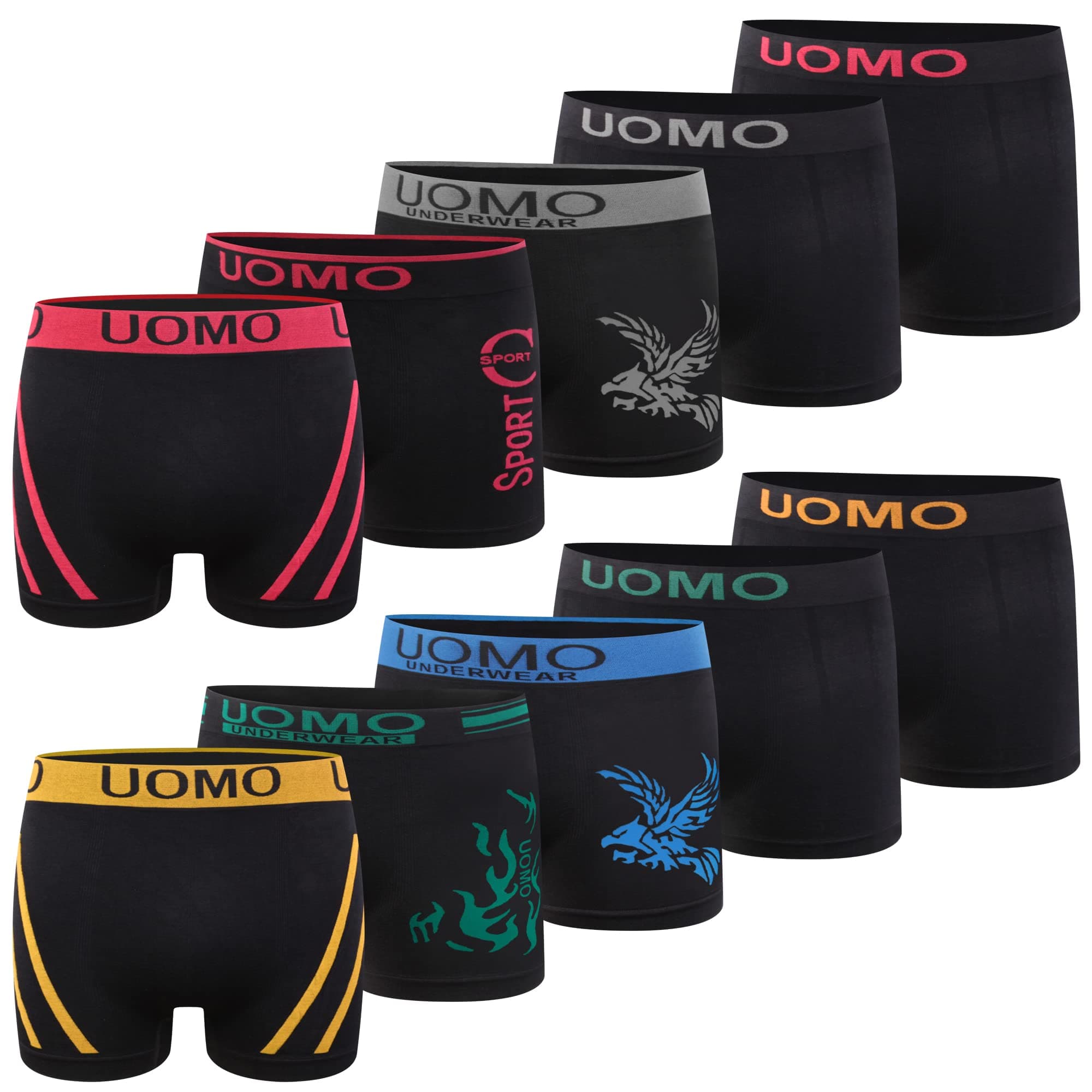 🩲 L&K 10er Pack Herren Retroshorts Boxershorts Men Mikrofaser in 10 verschiedenen Modellen 1209 L-XL 🩲
