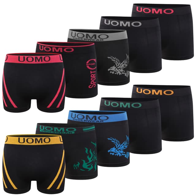 🩲 L&K 10er Pack Herren Retroshorts Boxershorts Men Mikrofaser in 10 verschiedenen Modellen 1209 L-XL 🩲