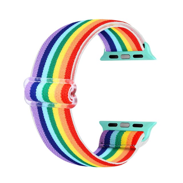 🌈 Ecogbd Elastic Ersatzarmband für Apple Watch | Hochwertiges Nylon | Kompatibel mit allen Modellen | Verstellbare Größe