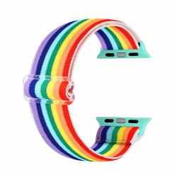 🌈 Ecogbd Elastic Ersatzarmband für Apple Watch | Hochwertiges Nylon | Kompatibel mit allen Modellen | Verstellbare Größe