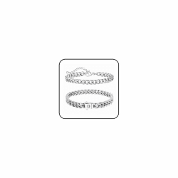 ZENGSING Herren Armband Set 🎁 Edelstahl Silber Panzerkette 🎉 Gravur A-Z 🎈 Geburtstag Geschenke für Männer