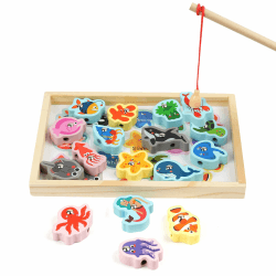 Vicloon Magnetisches Angelspiel Holz Montessori Spielzeug 🎣