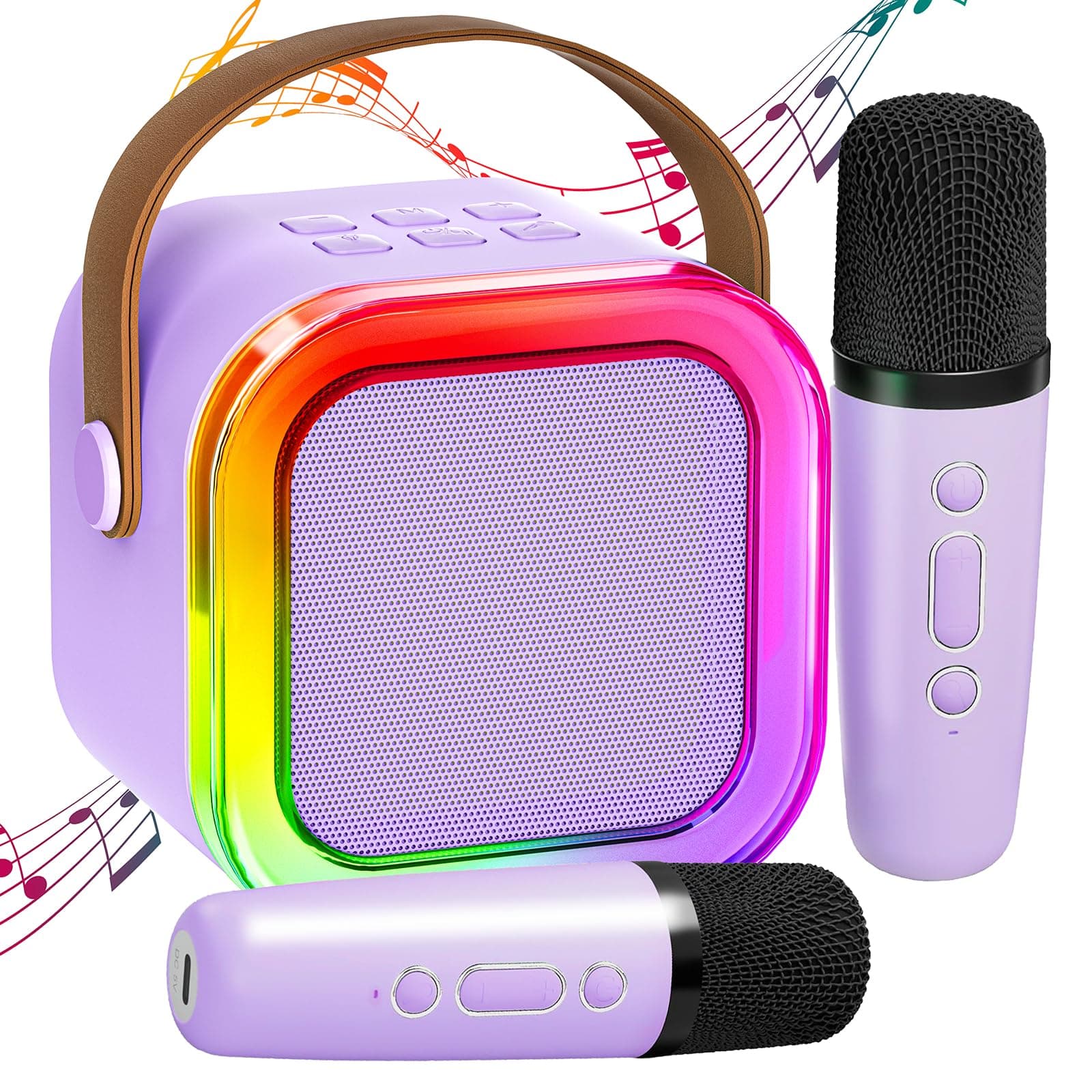 🎤Neueste Karaoke Maschine Kinder mit 2 Karaoke Mikrofon Kinder