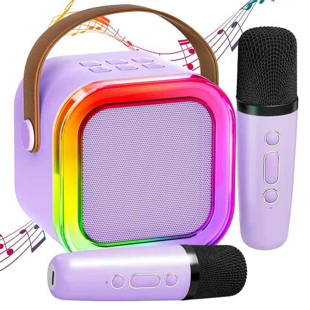 🎤Neueste Karaoke Maschine Kinder mit 2 Karaoke Mikrofon Kinder