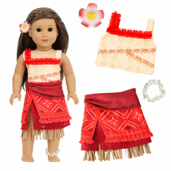 👗🎀 Süßes Tribal Prinzessin Puppen Kleidungsset - 4 Stück für 14-18 Zoll Puppen