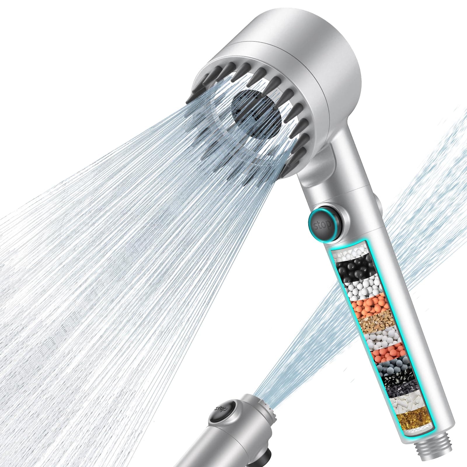 MEKO Hochdruck Handbrause mit 15-Schichten Filter 🚿