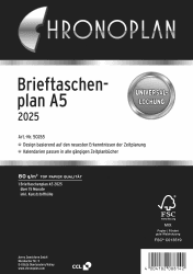 📅 Chronoplan 50265 Kalendereinlage 2025 (Brieftaschenplan A5 (156x210mm)