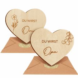 👵👴 Du wirst Oma & Opa – Holz Geschenkset mit Gravur