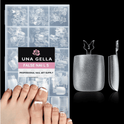 UNA GELLA Quadrat Fußnägel zum Aufkleben - 216 Stück Set 🌟