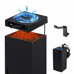 🎮 Mcbazel Xbox Series X Lüfter mit RGB Kühlventilator und Headset-Halterung
