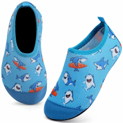 🦈 IceUnicorn Badeschuhe Kinder Schwimmschuhe Jungen Mädchen Strandschuhe Baby Aquaschuhe Barfußschuhe Kleinkind Wasserschuhe 18/19 EU Hai