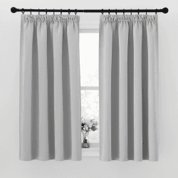 🌙 PONY DANCE Verdunklungsgardine 2er Set H 137 x B 140 cm Grau Blickdicht Schlafzimmer Vorhänge 🏡