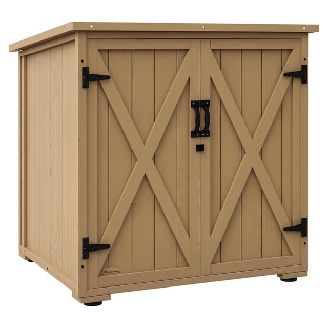 Outsunny Gartenschrank Holz 🌿🔒 Wetterfest und Stabil! Garten Geräteschuppen
