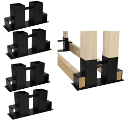 🔥 Randaco 4 Stück Holzstapelhilfe: Stabile Brennholz Holzstapelhalter für Kaminholz