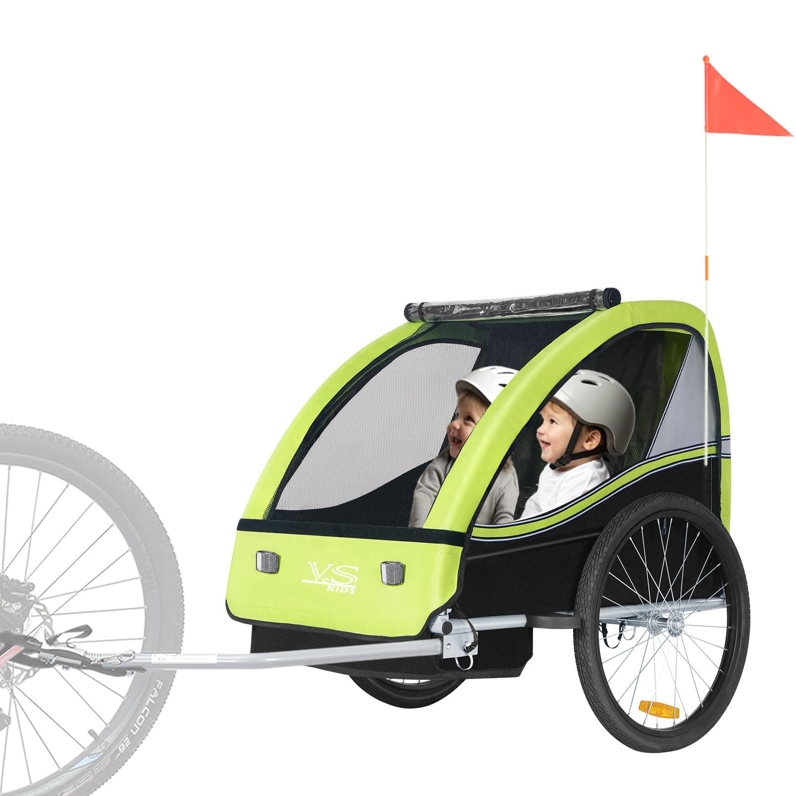 🚴‍♂️🌟 Riesiges Angebot! Tiggo VS Kinderanhänger Fahrradanhänger Anhänger Kinderfahrradanhänger 50201 Grün 🌟🚴‍♀️