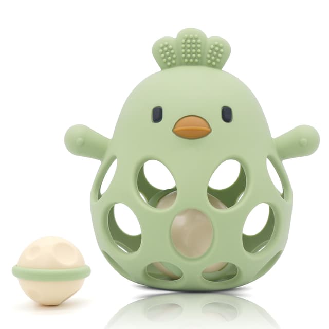 farout Montessori Beißring & Rassel für Babys 🐥🌈
