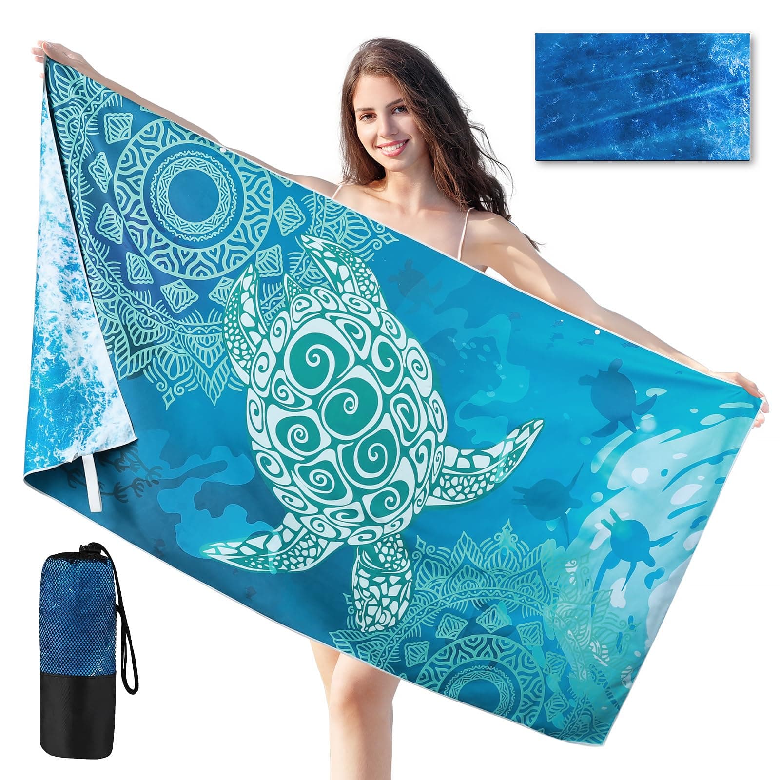 Joyoldelf Mikrofaser Strandtuch - 180 x 90cm Groß 🌴🏊