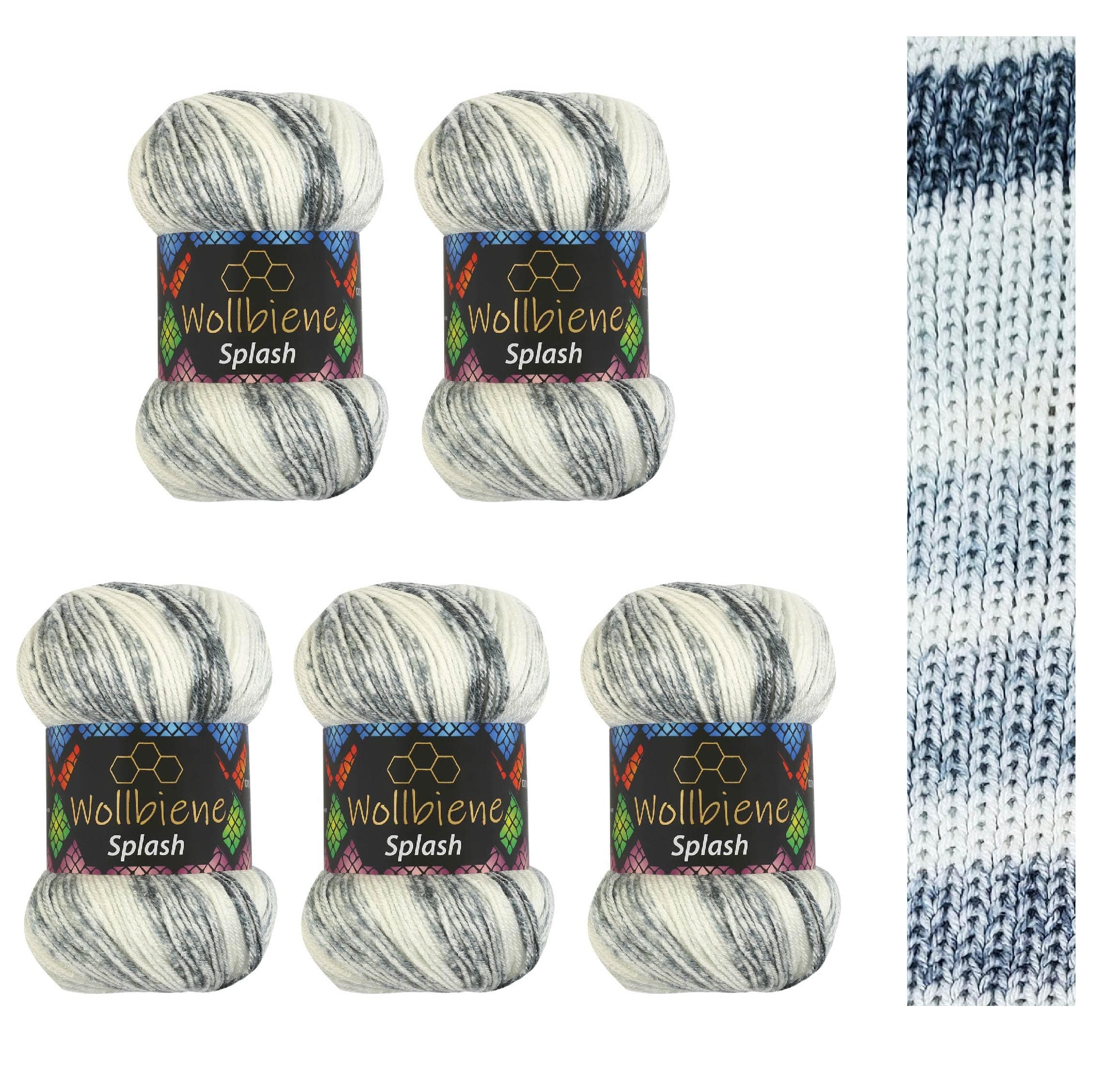 Wollbiene Splash Batik 500g Multicolor Strickwolle 😍🧶