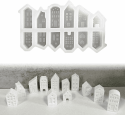 🎄 Silikonformen Gießformen Haus: Weihnachtsdeko DIY Set 🏠