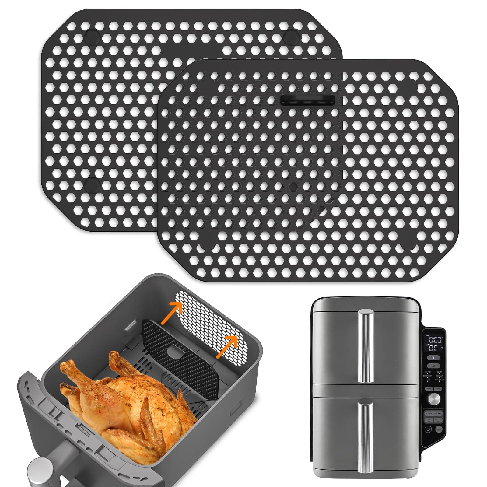 🔥 Deal! 2 Stück Spritzschutz Zubehör für Ninja Double Stack XL SL400EU und SL300EU 🍟
