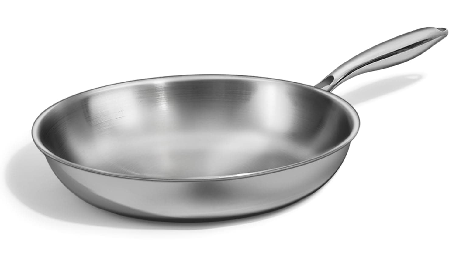 Deedro Bratpfanne 28cm Induktion, Edelstahlpfanne unbeschichtet 🍳